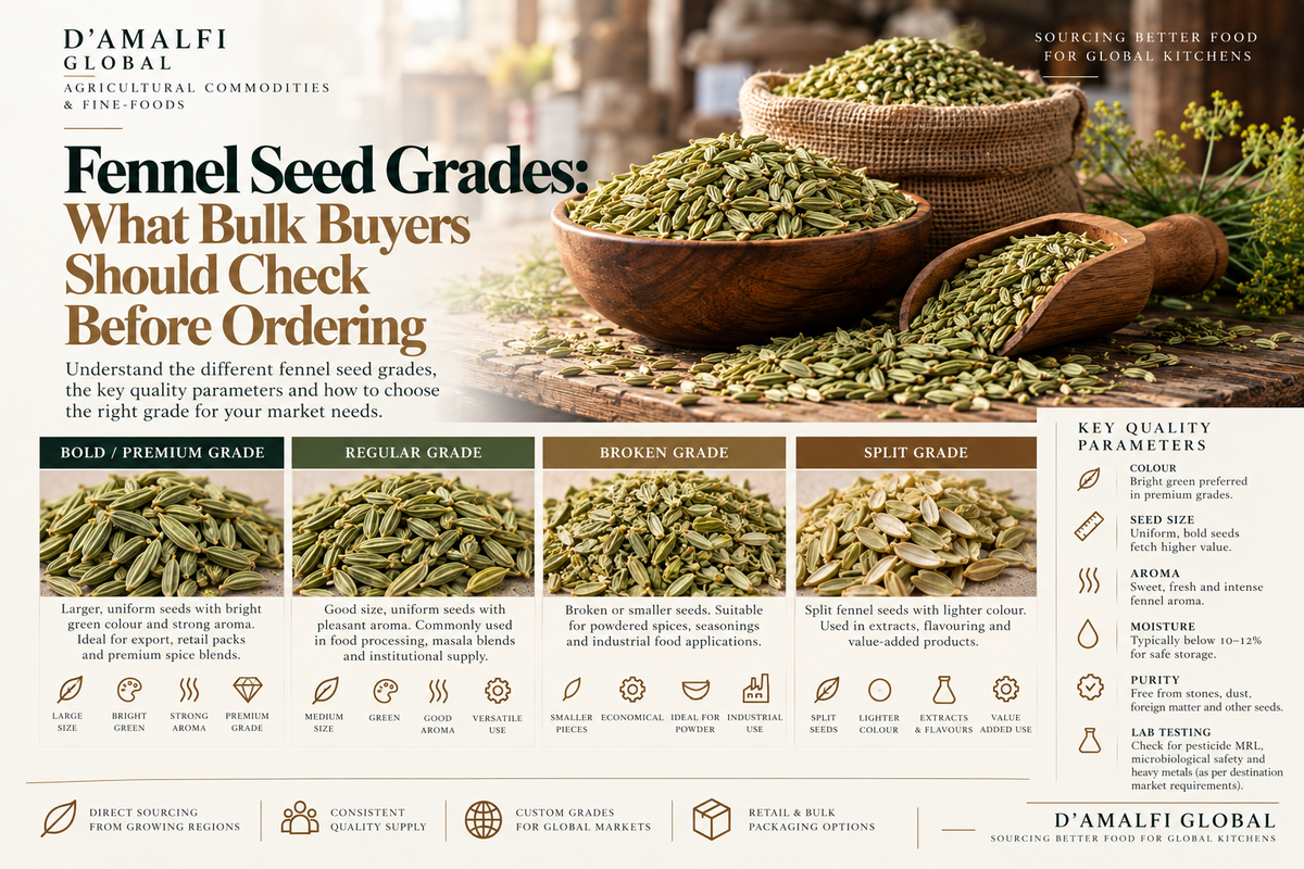 Fennel Seed Grades: What Bulk Buyers Should Check Before Ordering