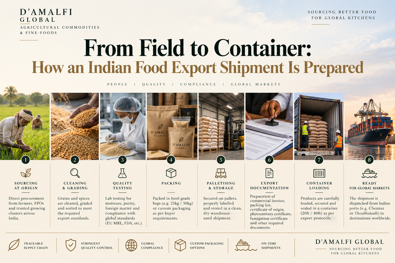 From Field to Container: How an Indian Food Export Shipment Is Prepared