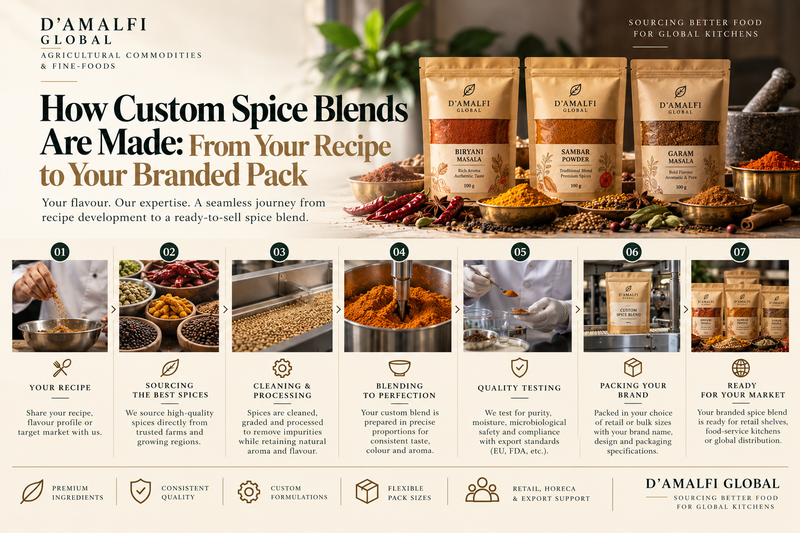 How Custom Spice Blends Are Made: From Your Recipe to Your Branded Pack