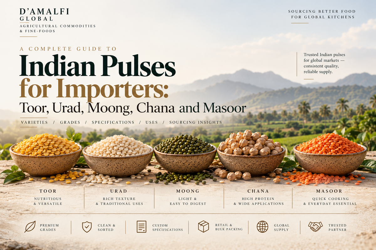 A Complete Guide to Indian Pulses for Importers: Toor, Urad, Moong, Chana and Masoor