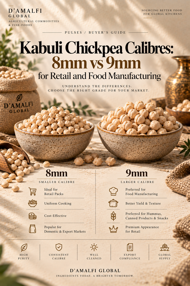 Kabuli Chickpea Calibres: How to Choose 8 mm and 9 mm for Your Market