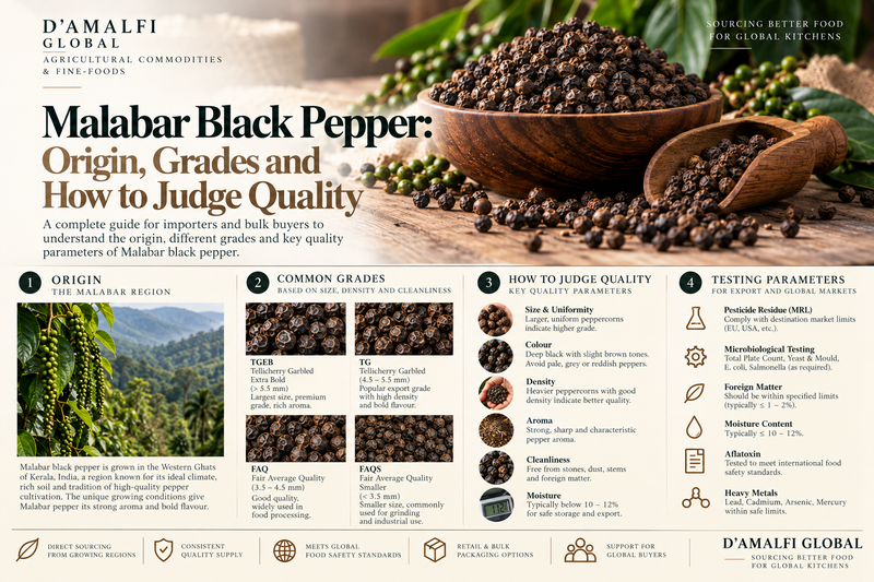 Malabar Black Pepper: Origin, Grades and How to Judge Quality