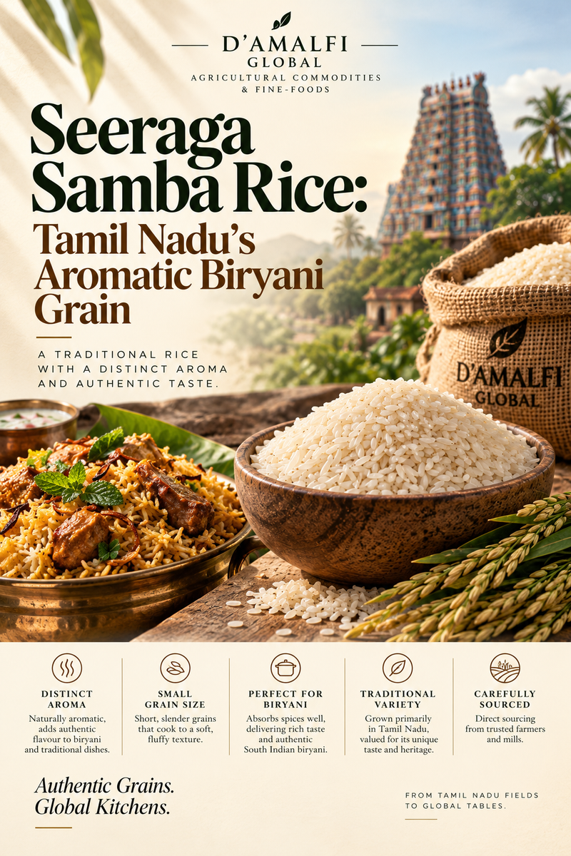 Seeraga Samba Rice: Tamil Nadu’s Aromatic Biryani Grain