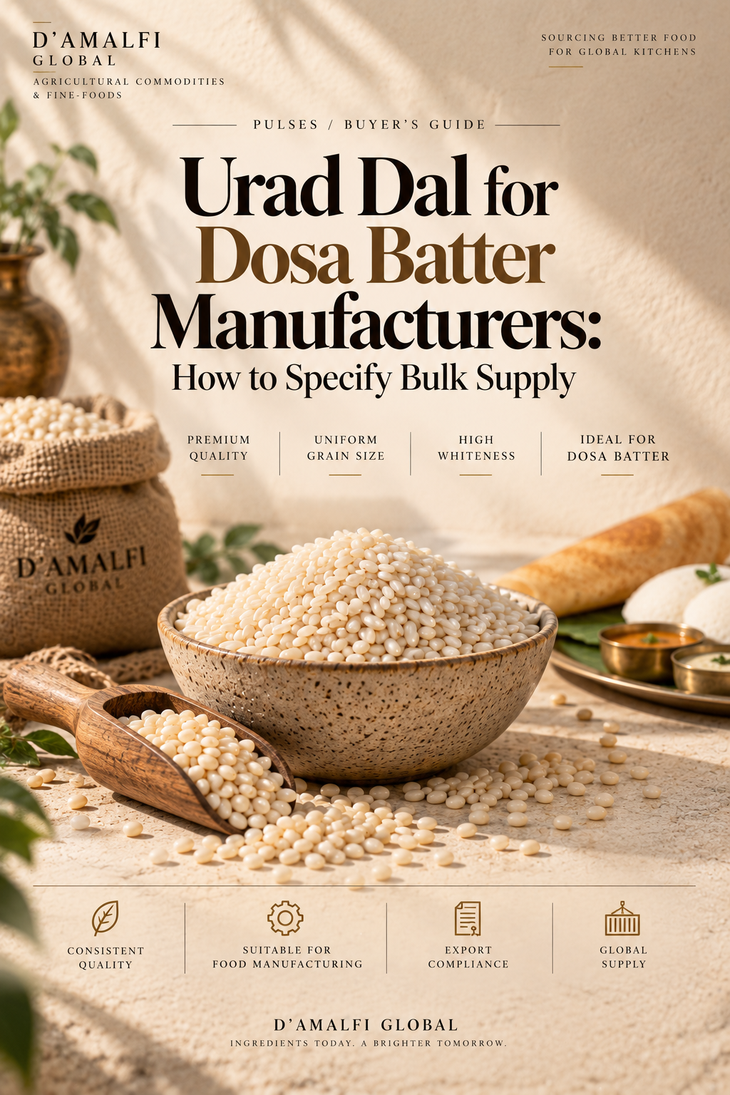 Urad Dal for Dosa Batter Manufacturers: How to Specify Bulk Supply